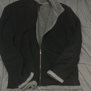 Black and Gray Sherpa Lined Jacket